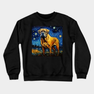 Boerboel in Starry Night style Crewneck Sweatshirt